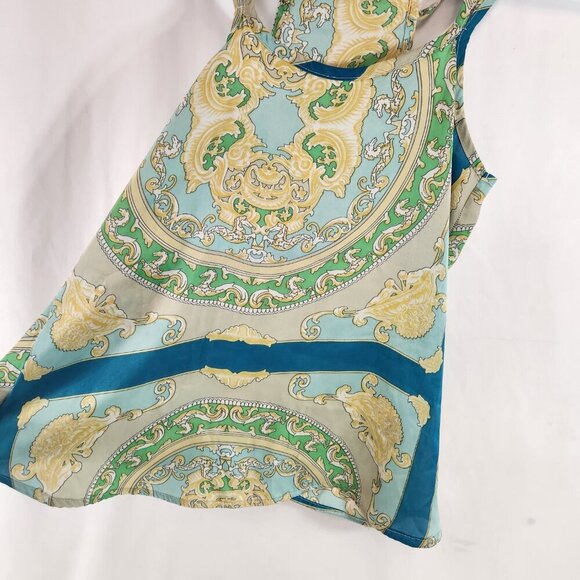 Mossimo Strappy Tank Top Size Small Greco Roman Pattern Silk - Picture 2 of 11